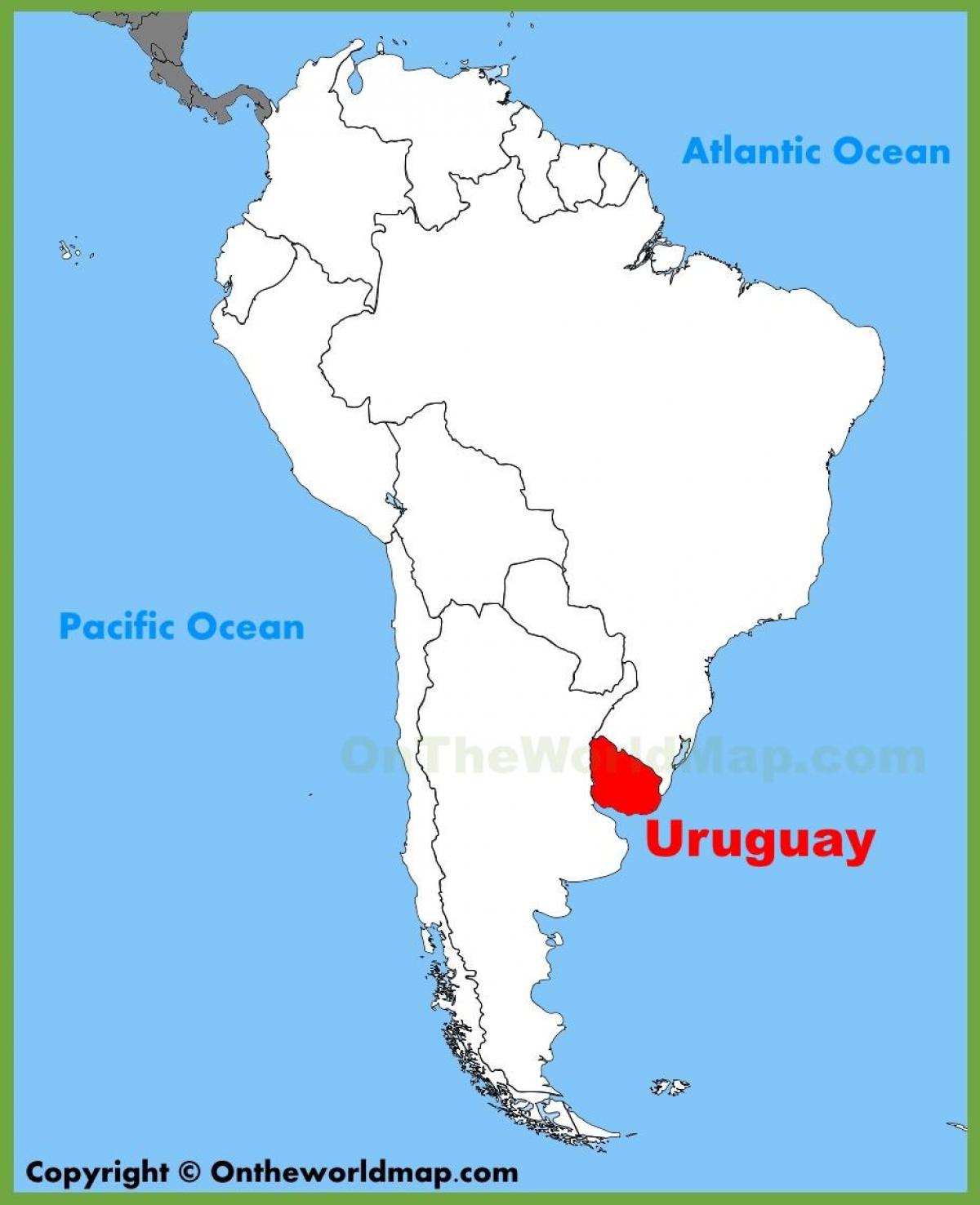 Uruguay Güney Amerika haritası 