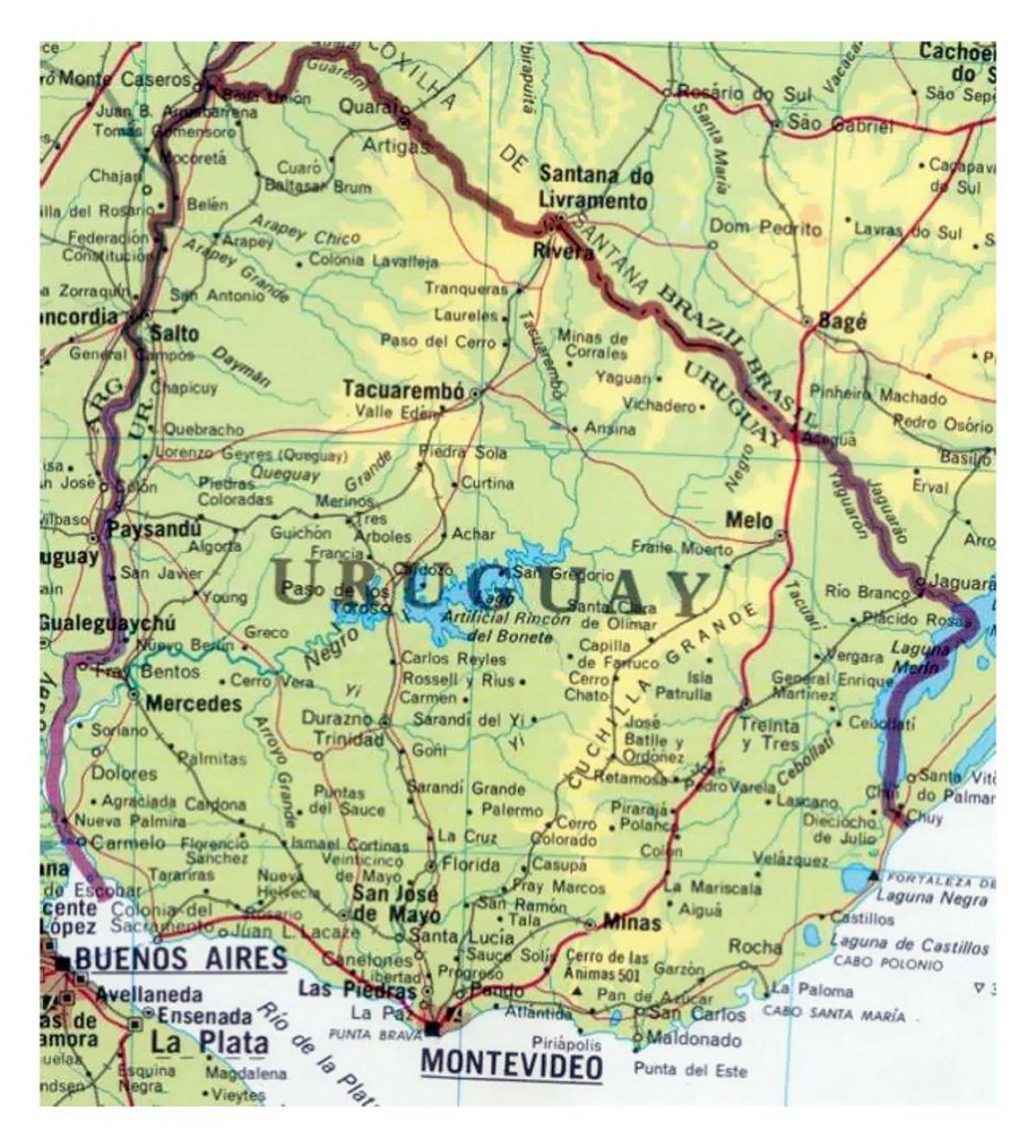 Uruguay haritası 