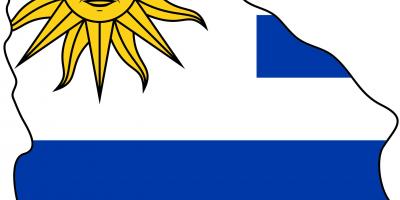 Uruguay bayrağı haritası 